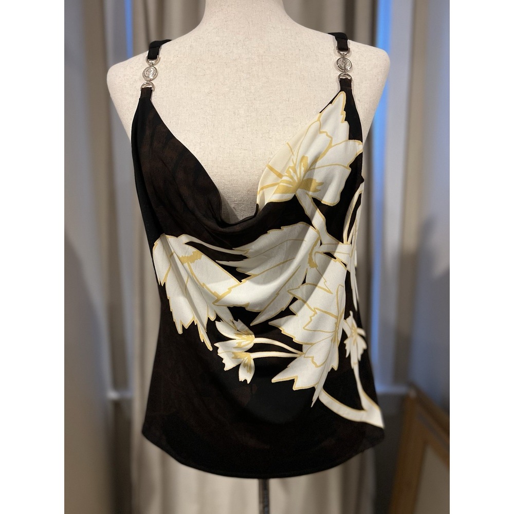 White House Black Market Women's Top NWT Original Msrp $ 79.00 Floral Pattern M‎